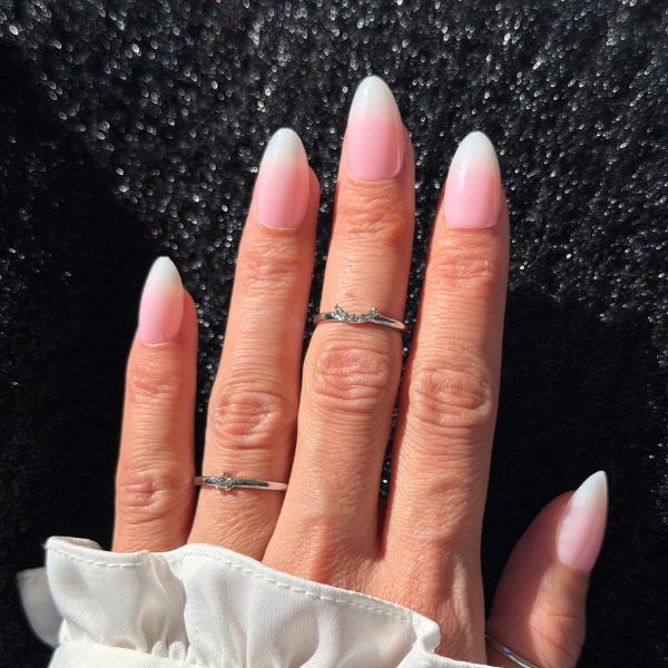Faux Ongles Baby Boomer Rosé Amande Medium