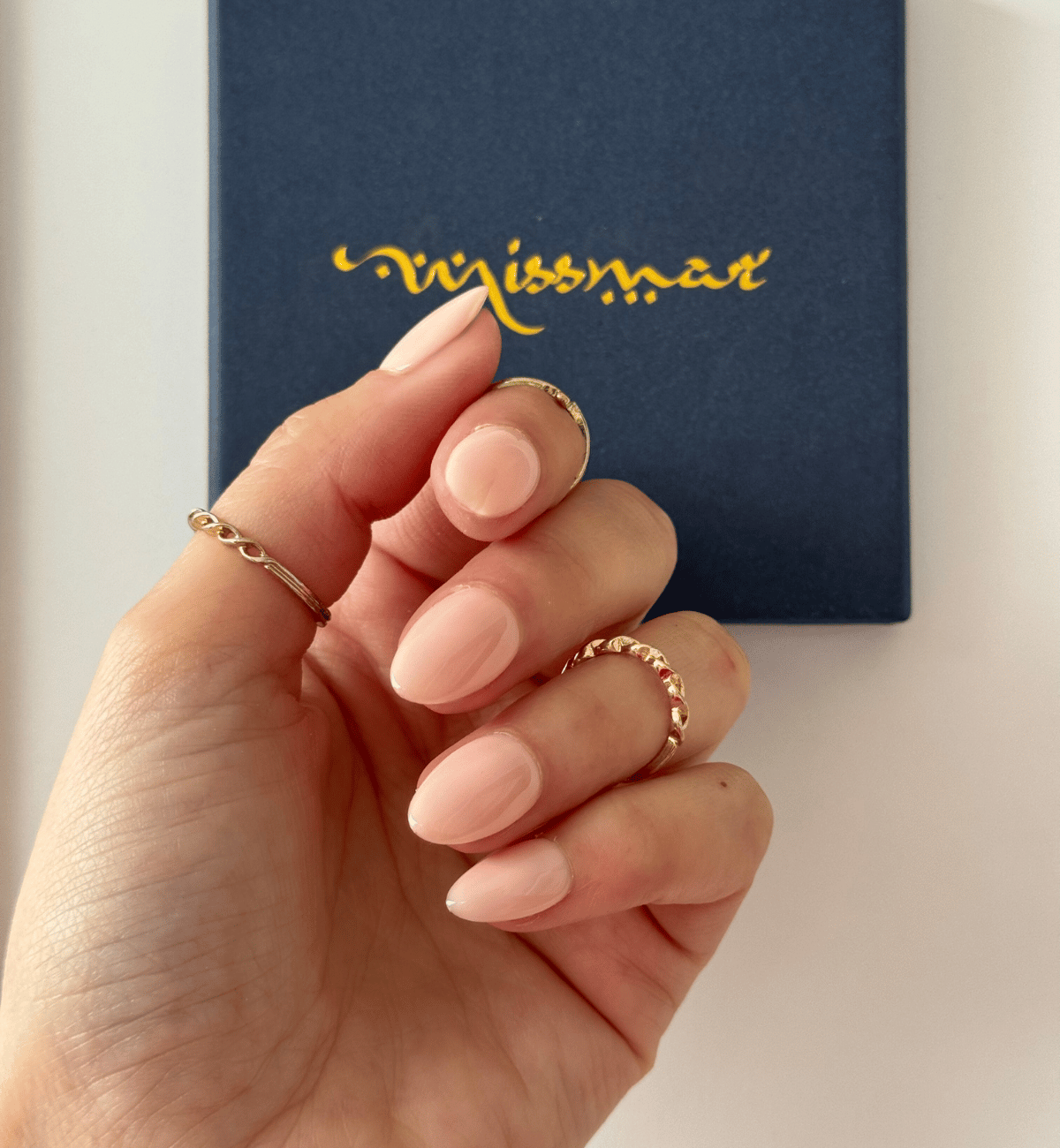 FAUX ONGLES ABRICOT NUDES AMANDES COURTS