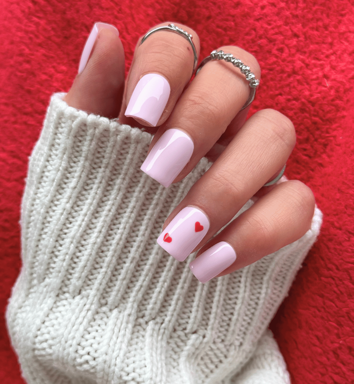 NAIL ART CARLA CARRÉ COURT - ST-VALENTIN