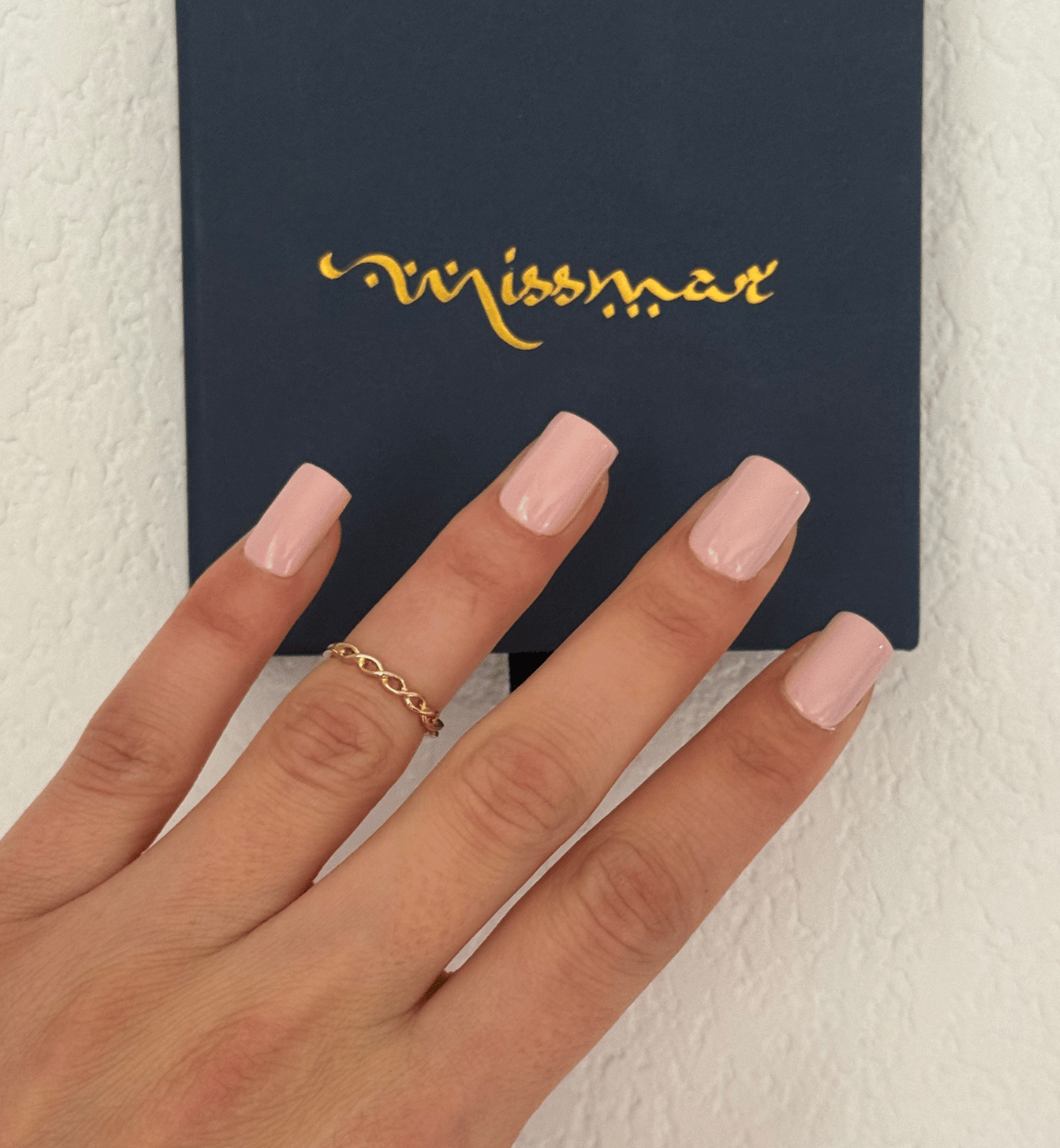 FAUX ONGLES NUDES ROSÉES CARRÉS COURTS