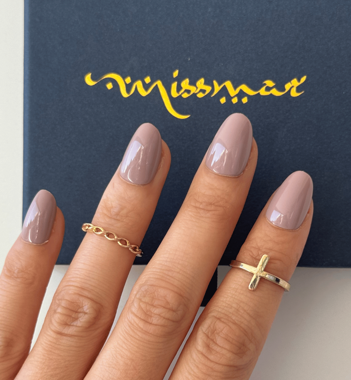 FAUX ONGLES TAUPES ARRONDIS COURTS