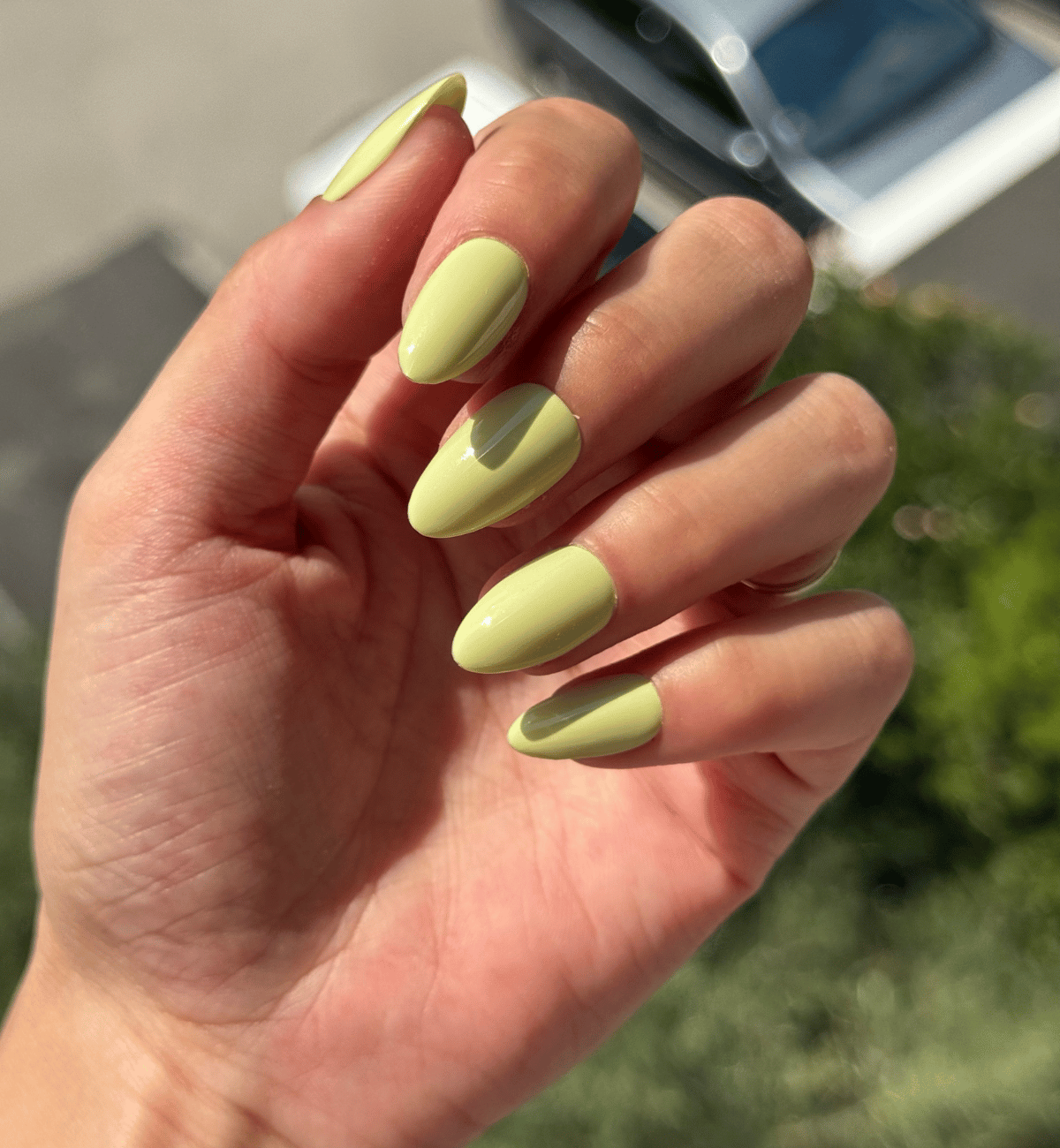 FAUX ONGLES VERT PISTACHE CREAMY AMANDE MEDIUM