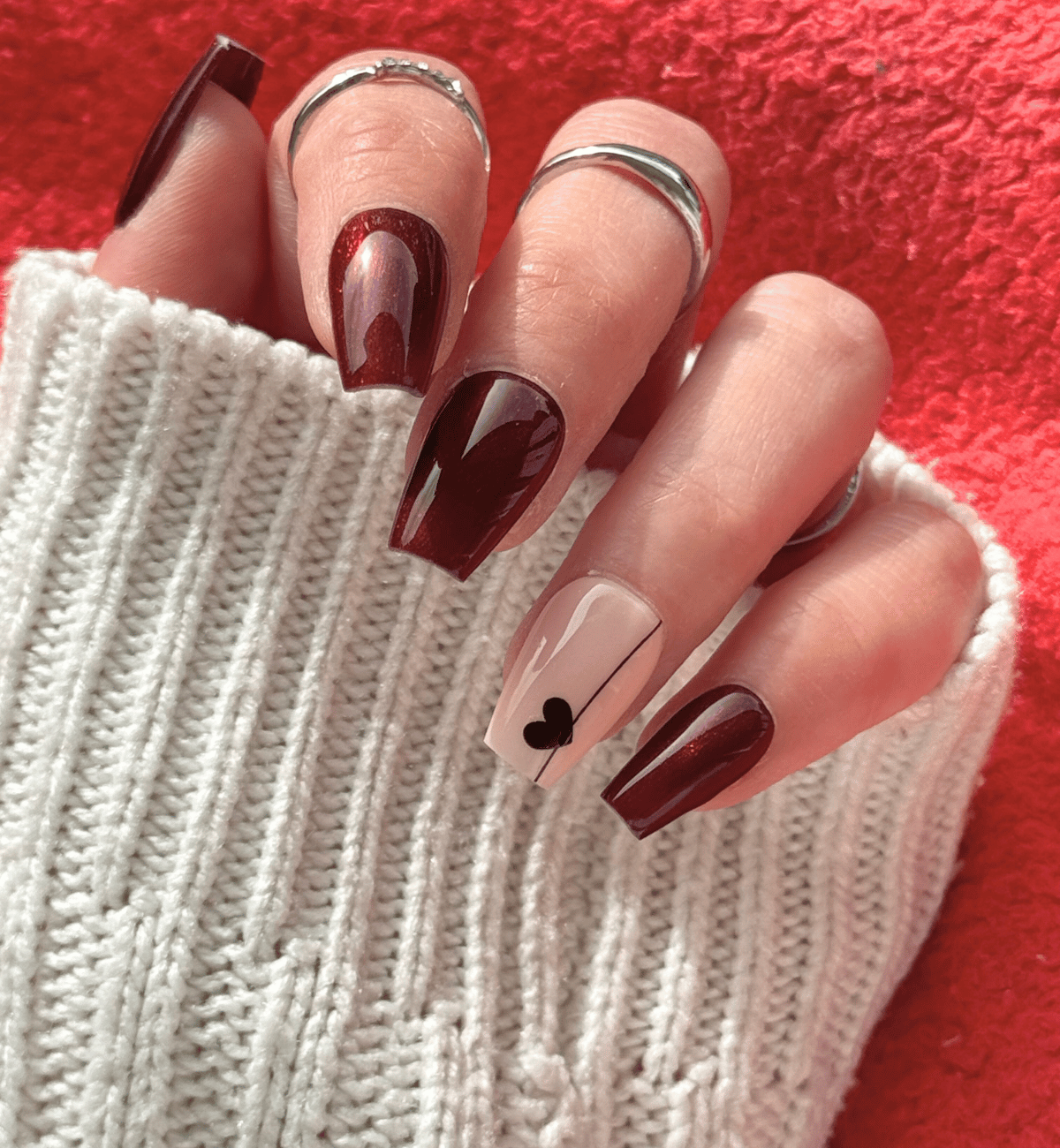 NAIL ART ADELINE COFFIN MEDIUM - ST-VALENTIN