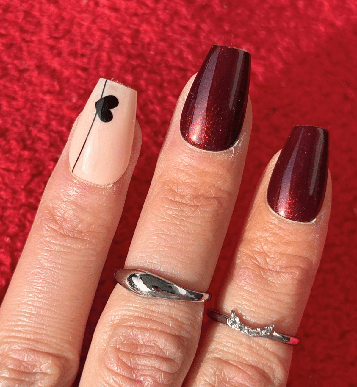 NAIL ART ADELINE COFFIN MEDIUM - ST-VALENTIN