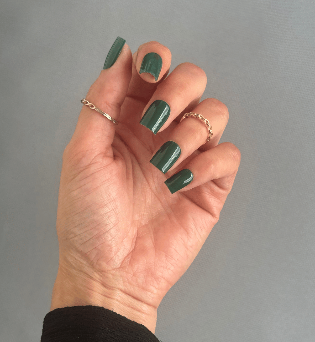 FAUX ONGLES VERTS SAPIN CARRÉS COURTS