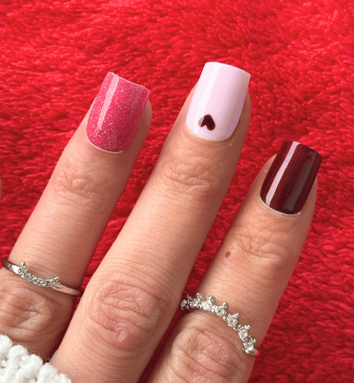 NAIL ART LAURAH CARRÉ COURT - ST-VALENTIN