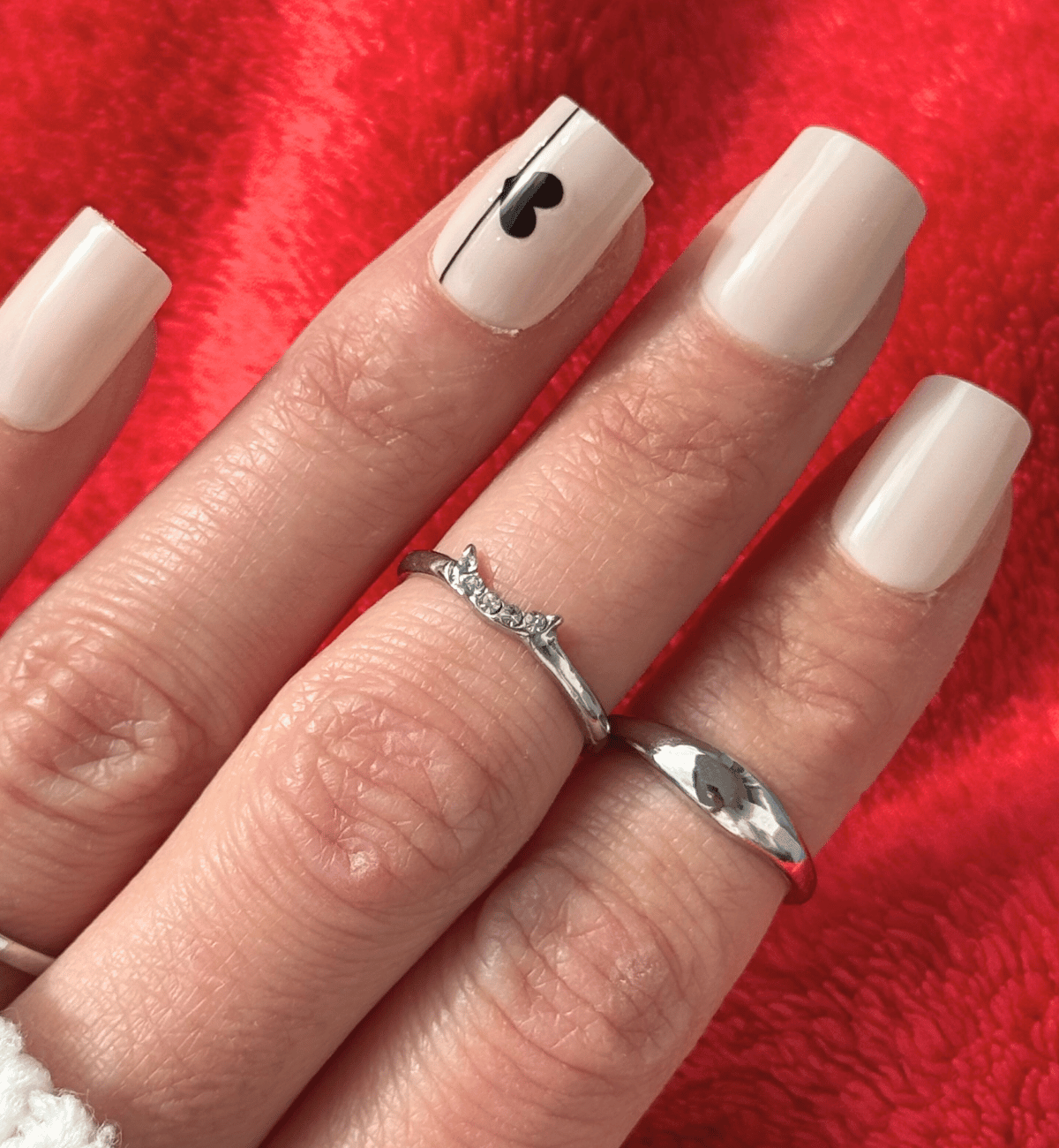 NAIL ART LOUISA CARRÉ COURT - ST-VALENTIN
