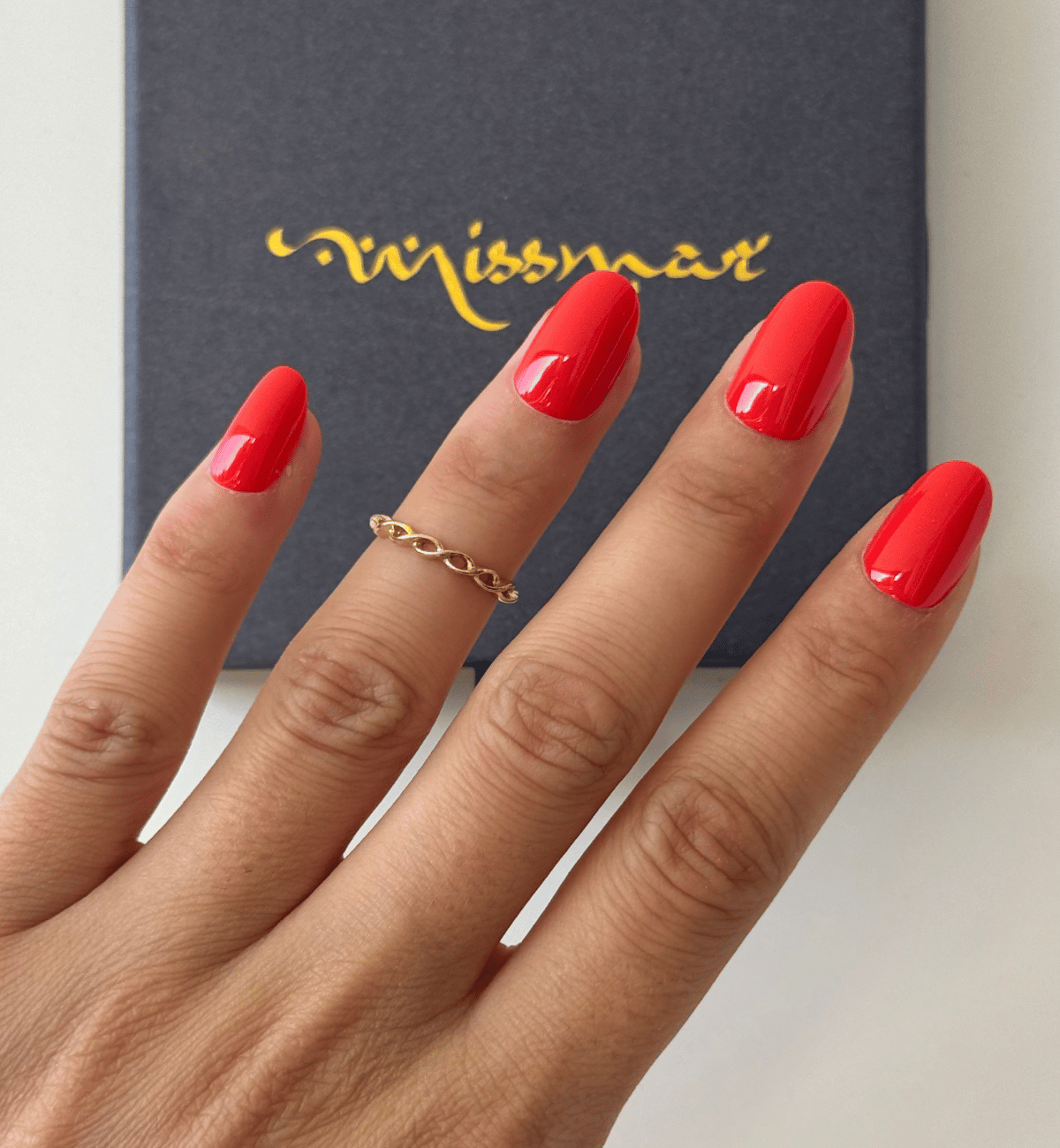 FAUX ONGLES ROUGES ARRONDIS COURTS