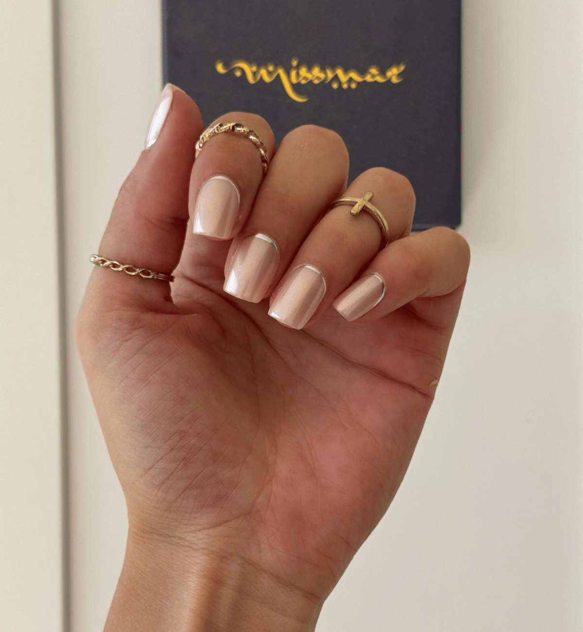 FAUX ONGLES LUXURY SILVER CARRÉS COURTS