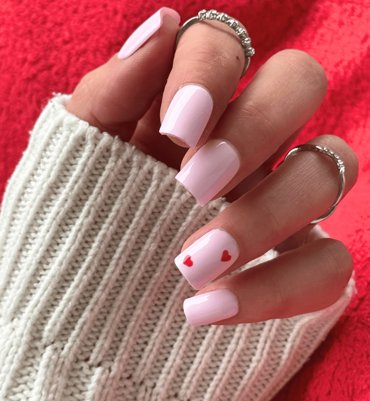 NAIL ART CARLA CARRÉ COURT - ST-VALENTIN
