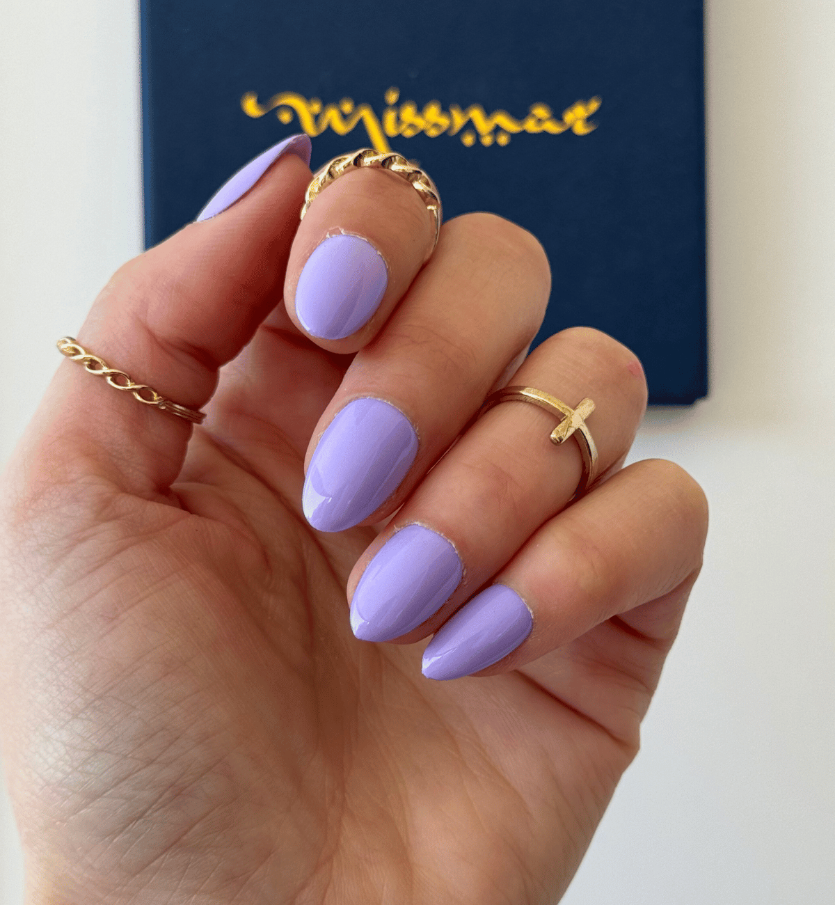 FAUX ONGLES LAVANDES AMANDES COURTS